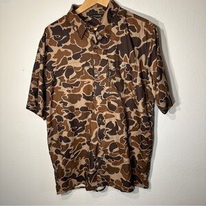 Drake Mens Old School 8-Shot Flyweight Short Sleeve Button Down Size L